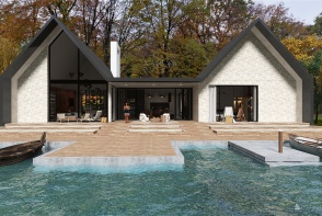 Contemporary Scandinavian Las casas del lago Design Rendering