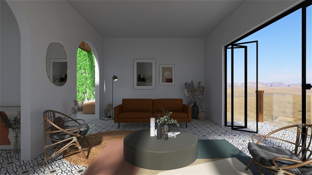 : mediterranean villa : 3d design renderings