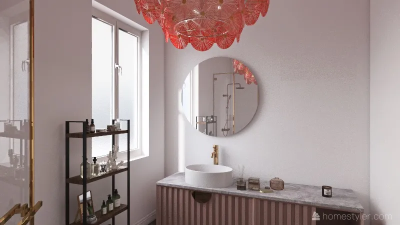 Teen Bathroom 3d design renderings