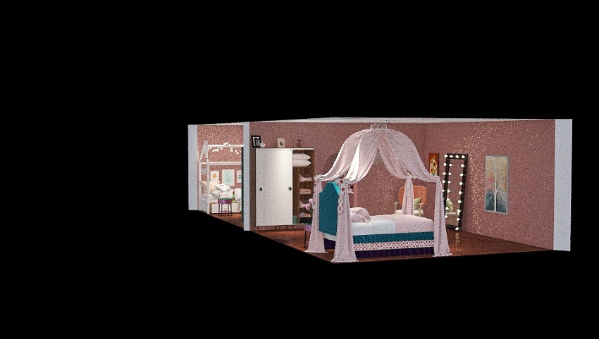 Twin rooms 3d design picture 90.94