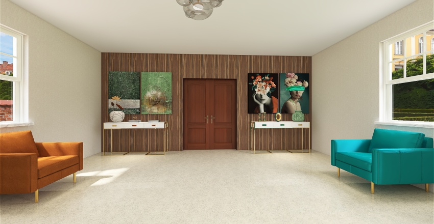 Modern home office 3d design renderings