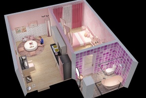 Sweet home Pink & White Design Rendering