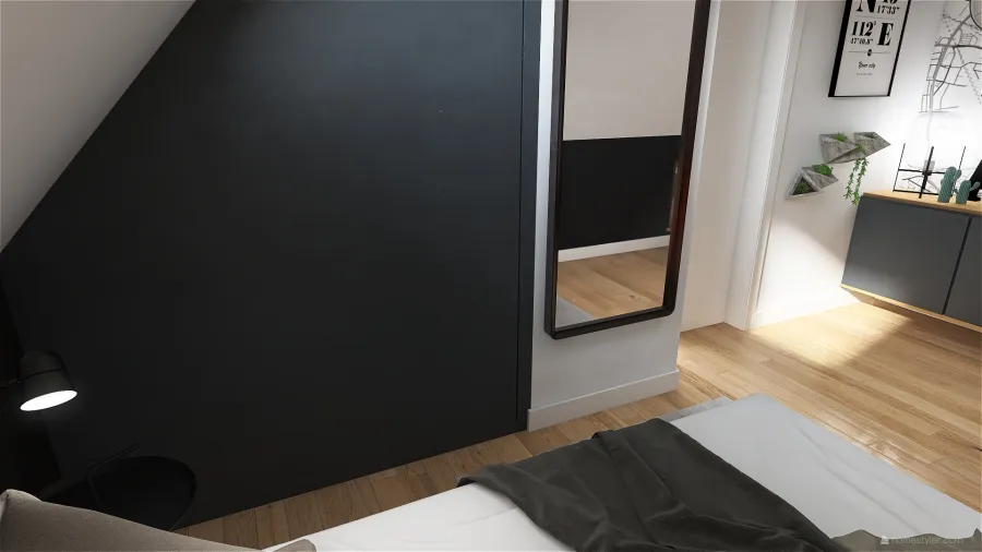 bedroom for a 20-years old man 3d design renderings