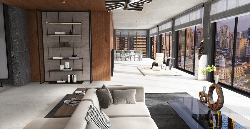 High Rise in Metropolis Interior Design Render