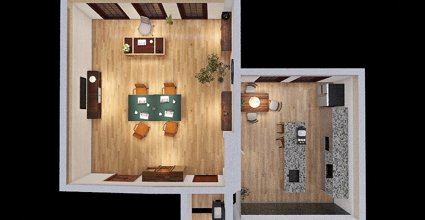 Copy of Room 1- Classic Black and White Interior Design Render