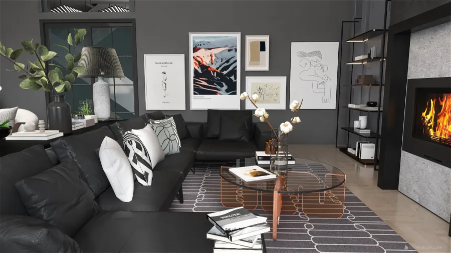Living Room1 3d design renderings
