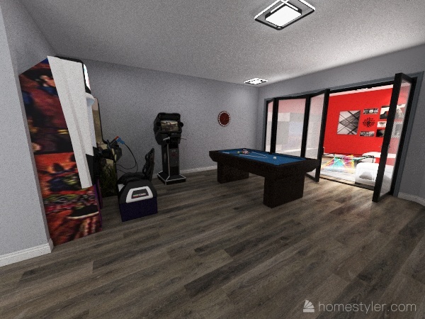 Game room 3d design renderings