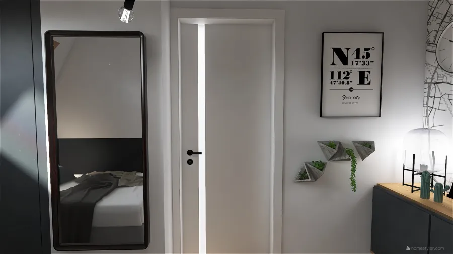 bedroom for a 20-years old man 3d design renderings