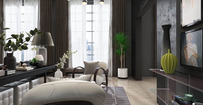 Metropolitan: deep, dark, delicious Interior Design Render