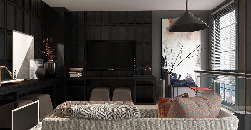 Metropolitan: deep, dark, delicious Interior Design Render