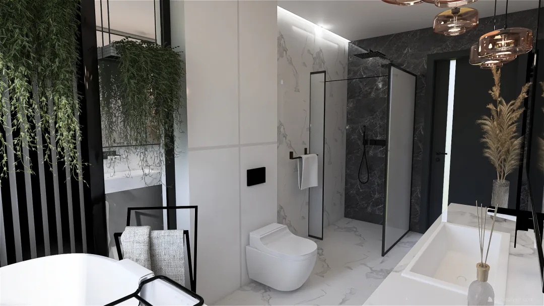 modern bath 3d design renderings