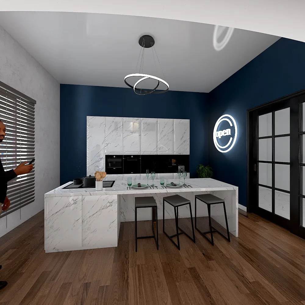 Project 1 - Kitchen 3d design renderings