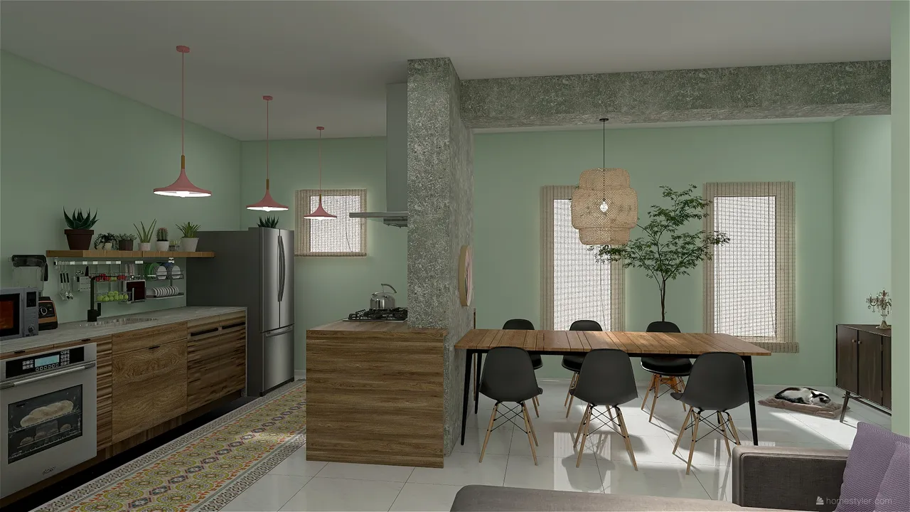 LivingDiningRoom 3d design renderings