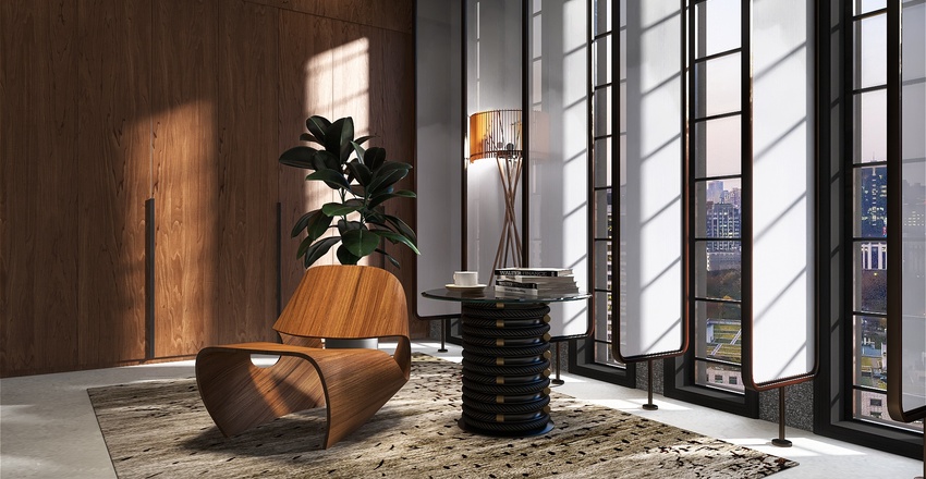 High Rise in Metropolis Interior Design Render