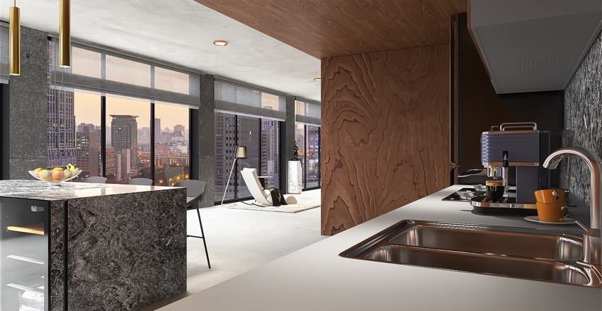 High Rise in Metropolis Interior Design Render