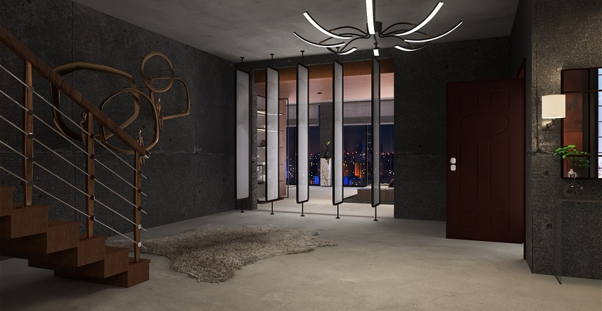 High Rise in Metropolis Interior Design Render
