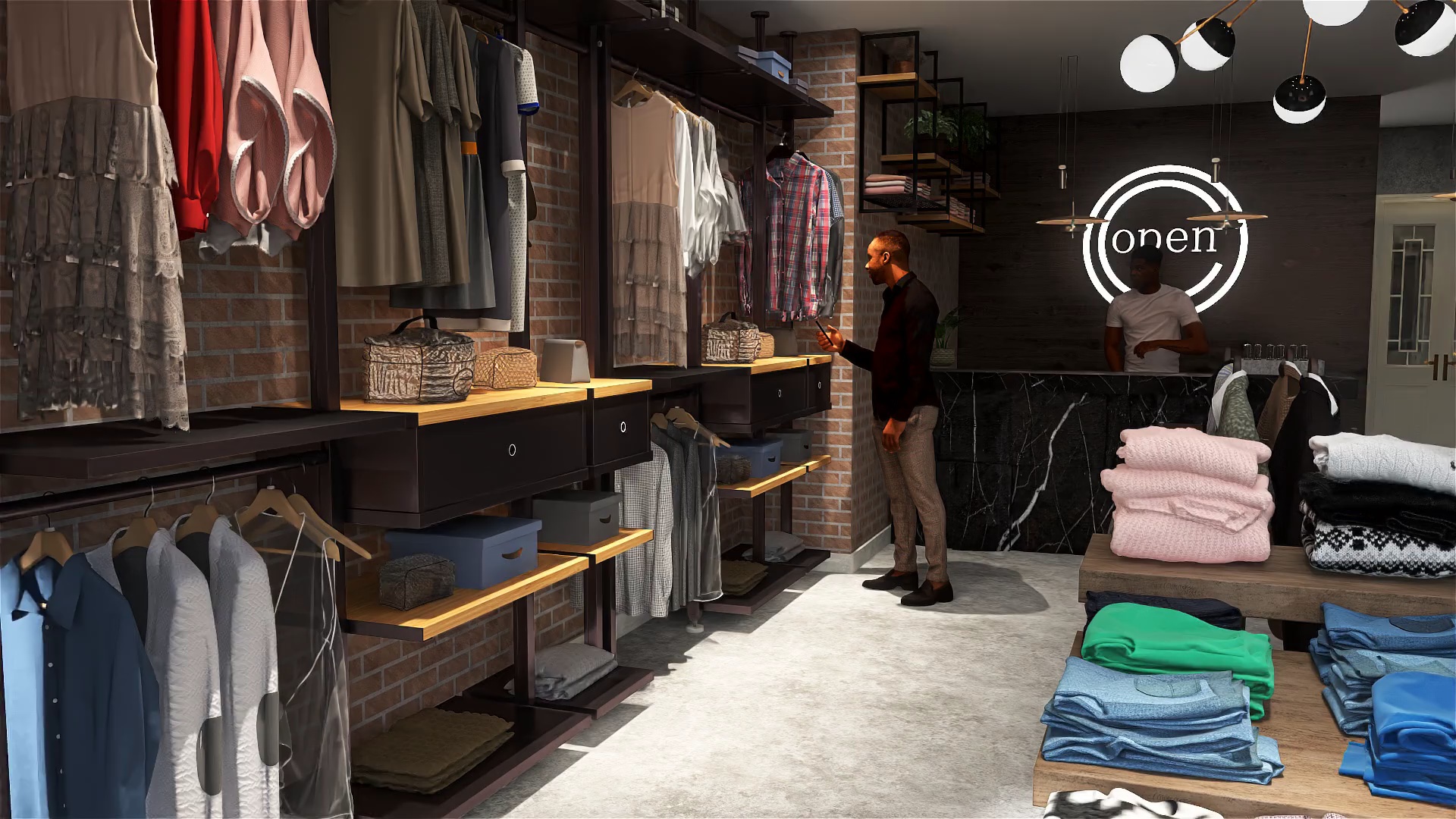 Clothing Store - Industrial Design Rendering