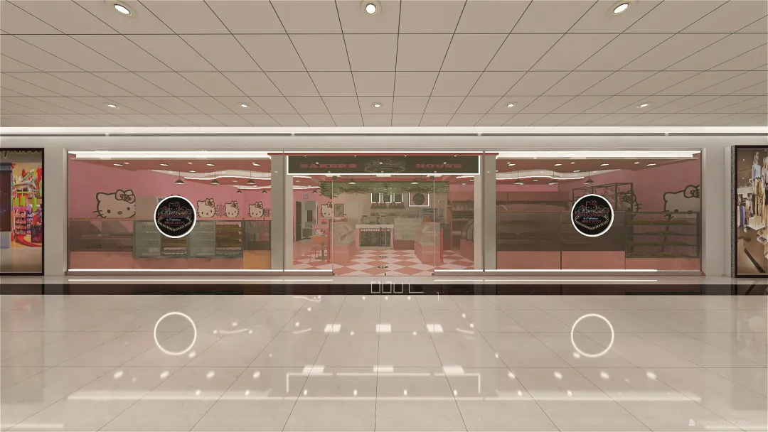 Hello Kitty Baker's House - Commercial Design 3d design renderings