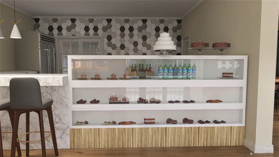 Giovanna's Bakery 3d design renderings