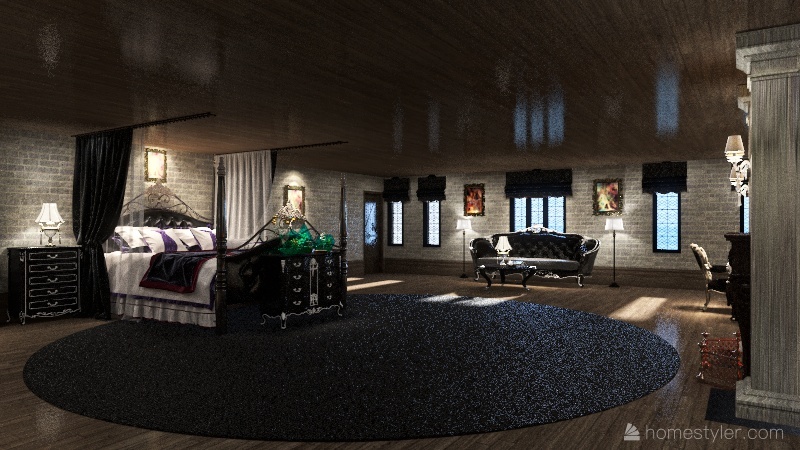 Alvaro's Bedroom 3d design renderings