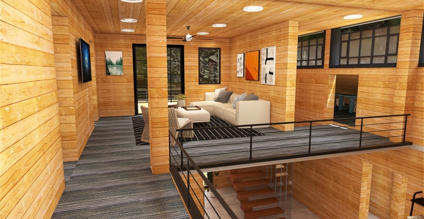 Upstairs Lounge 3d design renderings