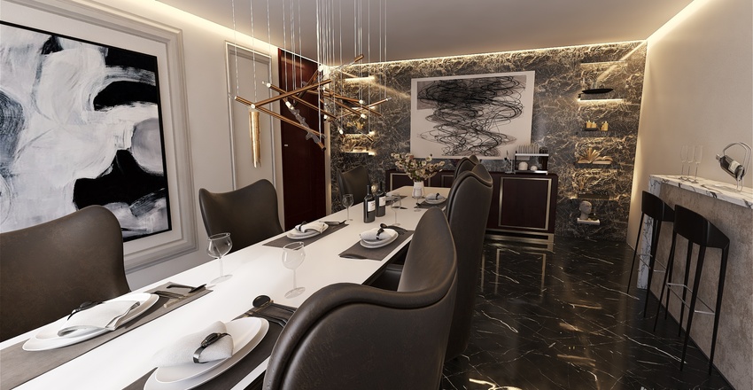 Dining room 3d design renderings