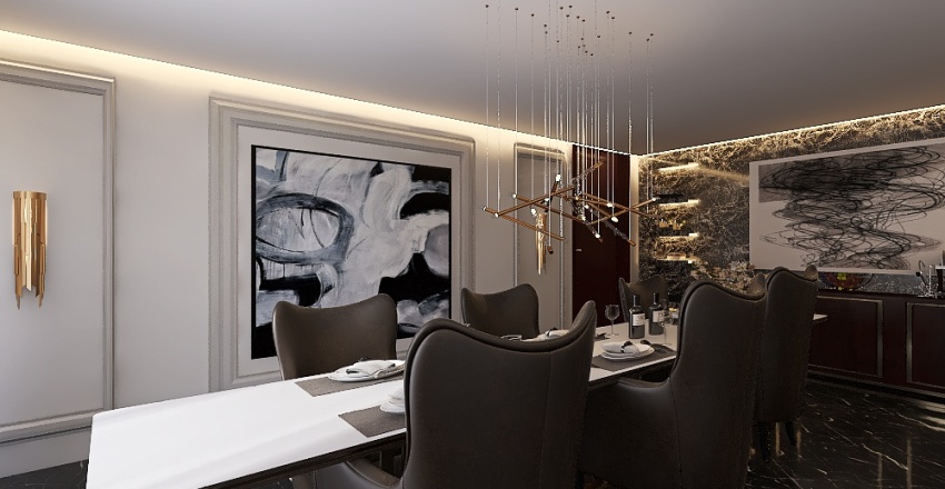 Dining room 3d design renderings