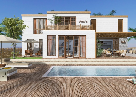 Contemporary Costal my summer vibes Design Rendering