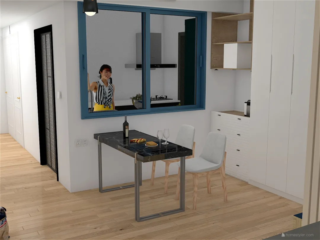 open kitchen 3d design renderings