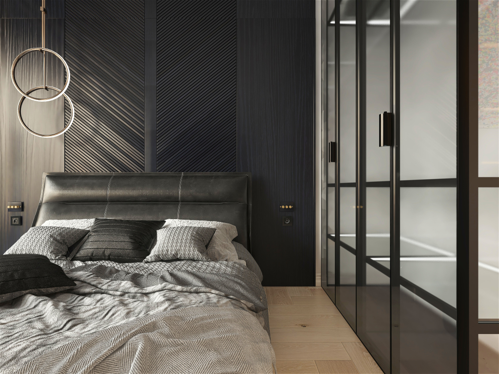 Contemporary Modern WarmTones Beige 7 GUEST BEDROOM 3d design renderings