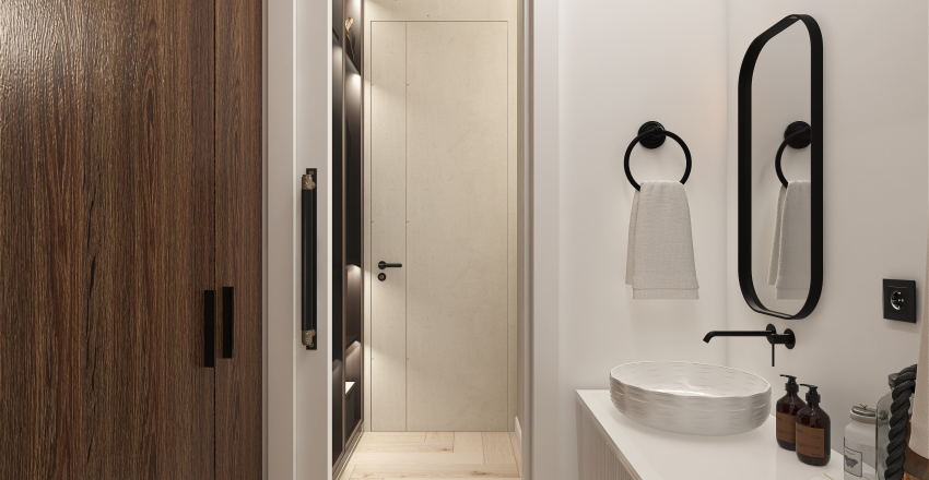 Contemporary Modern WarmTones Beige 6 LAUNDRY ROOM 3d design renderings