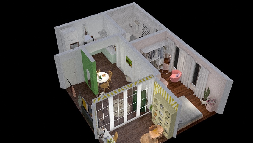 house in bright colors 3d design picture 67.71