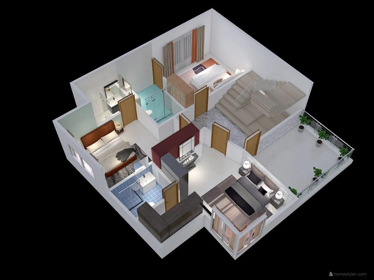 basment 1406 3d design renderings