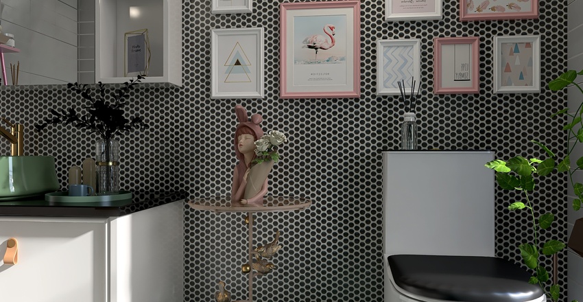 The funky honeycomb house Interior Design Render