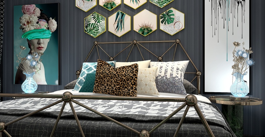 The funky honeycomb house Interior Design Render