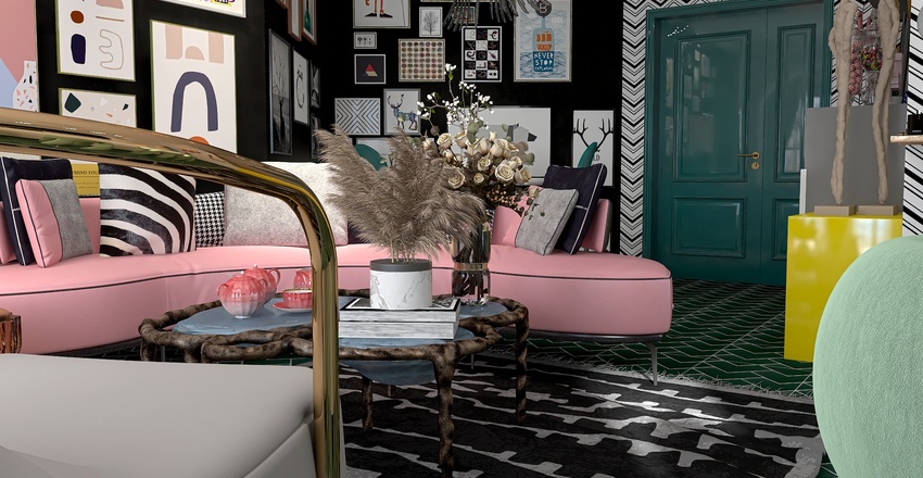 The funky honeycomb house Interior Design Render