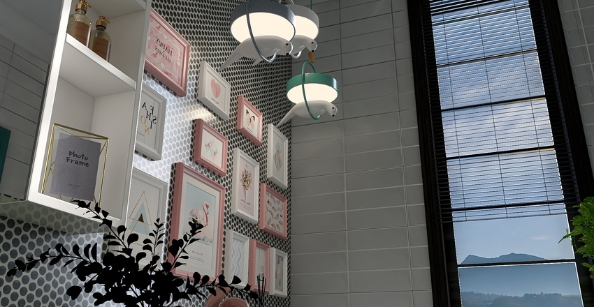 The funky honeycomb house Interior Design Render