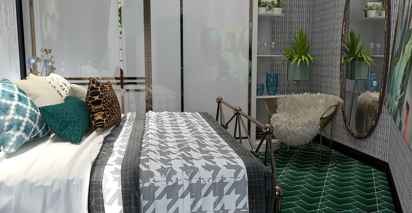 The funky honeycomb house Interior Design Render
