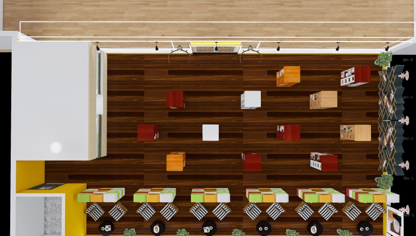 Book Shop Cafe 3d design picture 610.75