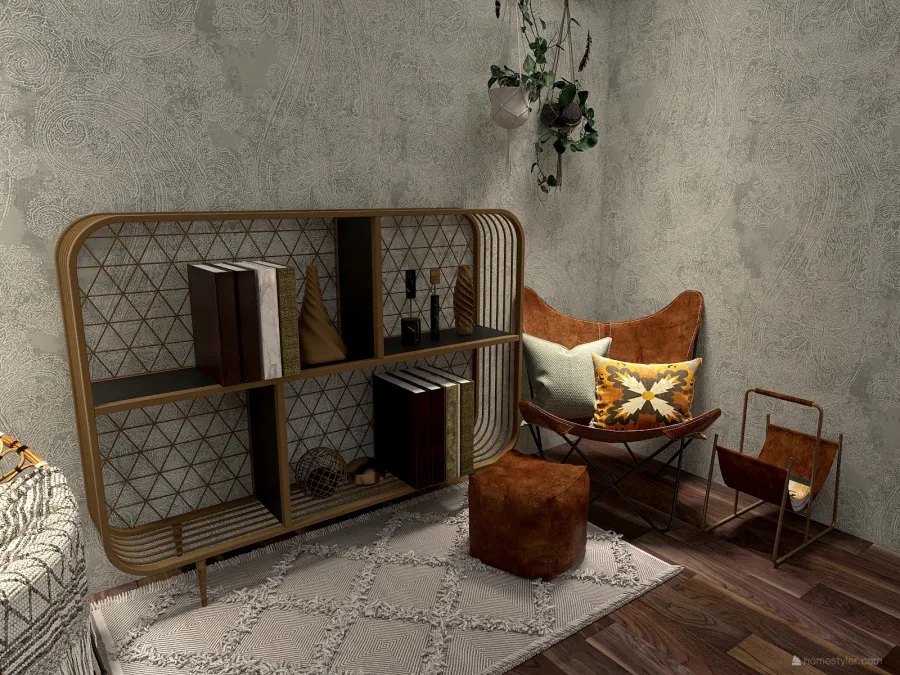 Eclectic Bedroom Apartment 3d design renderings