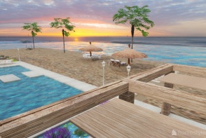 Greece Beach House Design Rendering