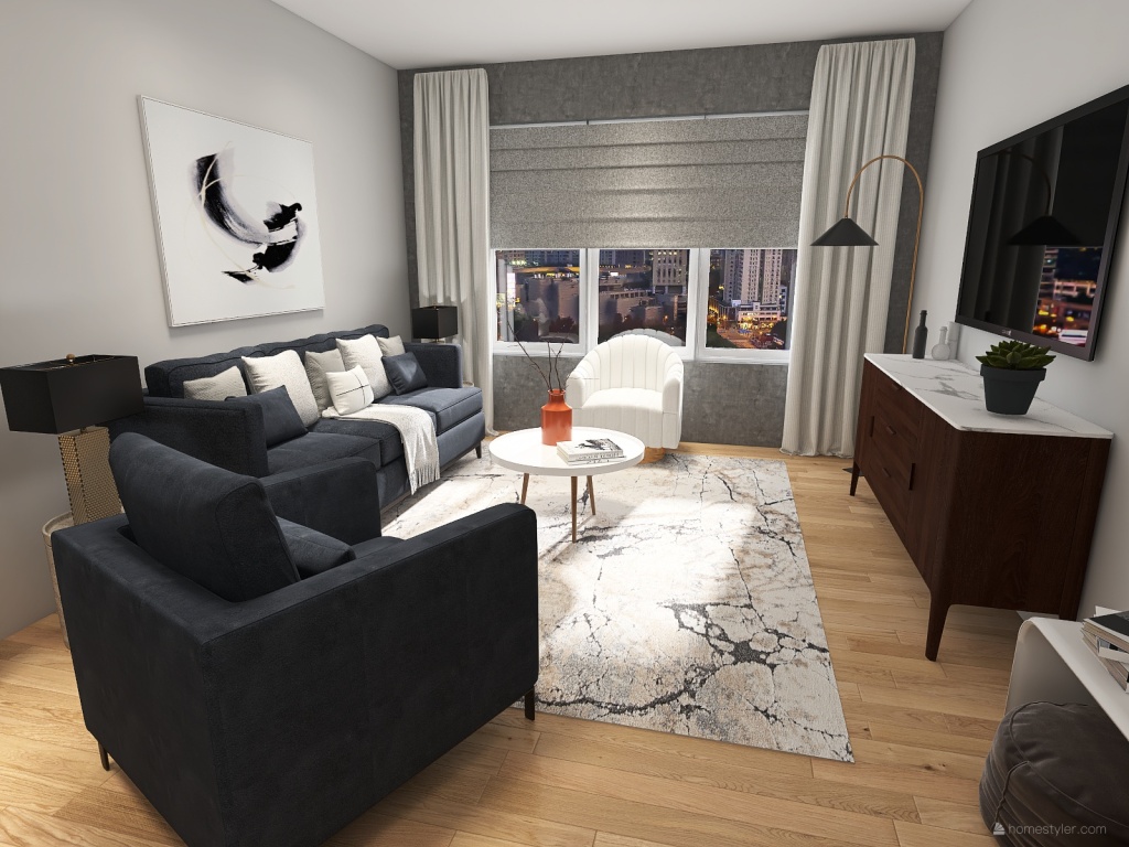 Nazir Modern City Apartment 3d design renderings