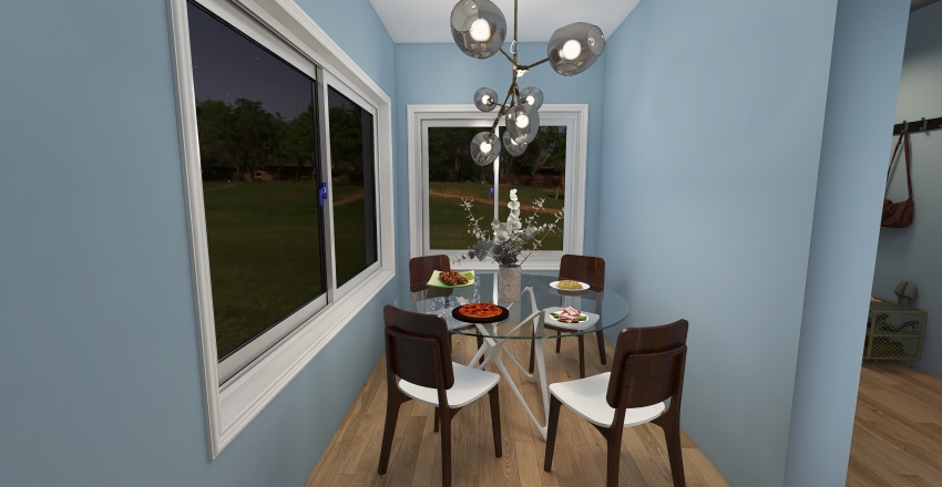 Blue Themed House 3d design renderings