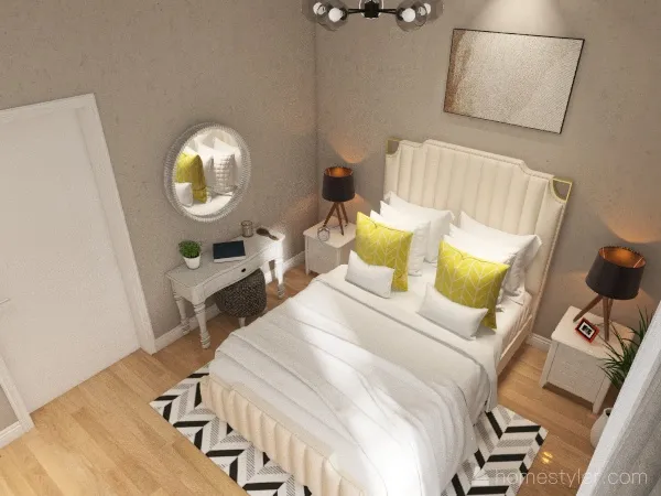 bedroom scandinavia 3d design renderings