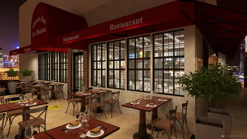 Fine Dining Restaurant - French Country Design Style