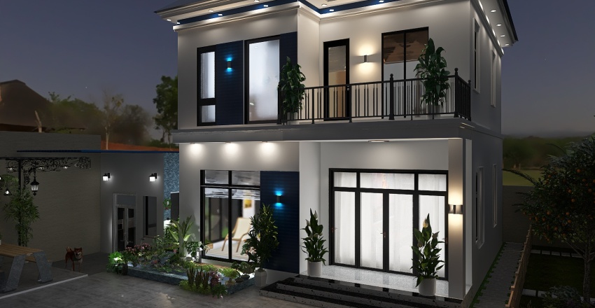 KT House Xanh 3d design renderings