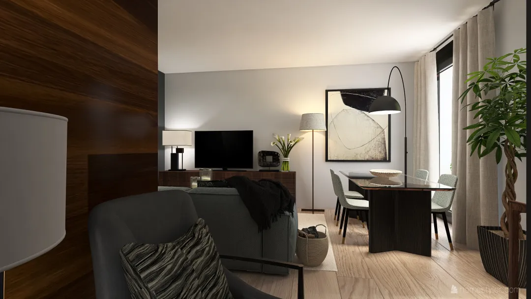 Apartment in Milan 3d design renderings