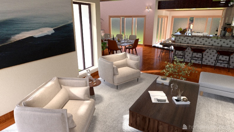 Casa de reuniões e visitas 3d design renderings