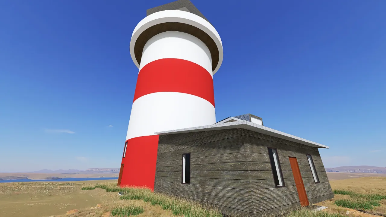 Lighthouse Airbnb Cabin Conversion 3d design renderings