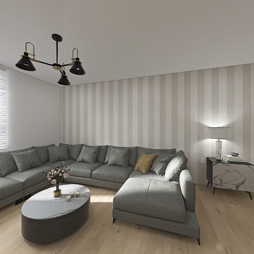 gray living room 3d design renderings